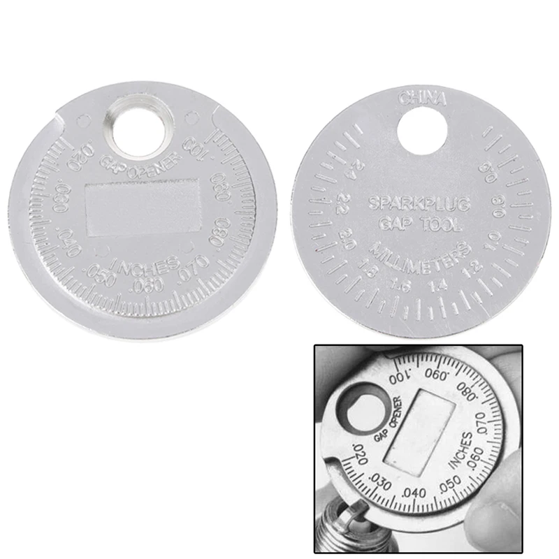 Hot Sale Coin- Type 0.6-2.4mm Spark Plug Gap Gauge Measurement Tool Range Spark Plug Gage Caliber Measuring Tool
Hot Sale Coin- Type 0.6-2.4mm Spark Plug Gap Gauge Measurement Tool Range Spark Plug Gage Caliber Measuring Tool