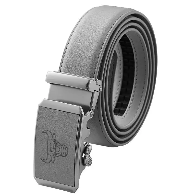 High Quality Casual Men's And Women's Leather Belt New Trend Fashion Youth Brand Automatic Buckle Cow Head Pattern Gray Belt 381
High Quality Casual Men's And Women's Leather Belt New Trend Fashion Youth Brand Automatic Buckle Cow Head Pattern Gray Belt 381