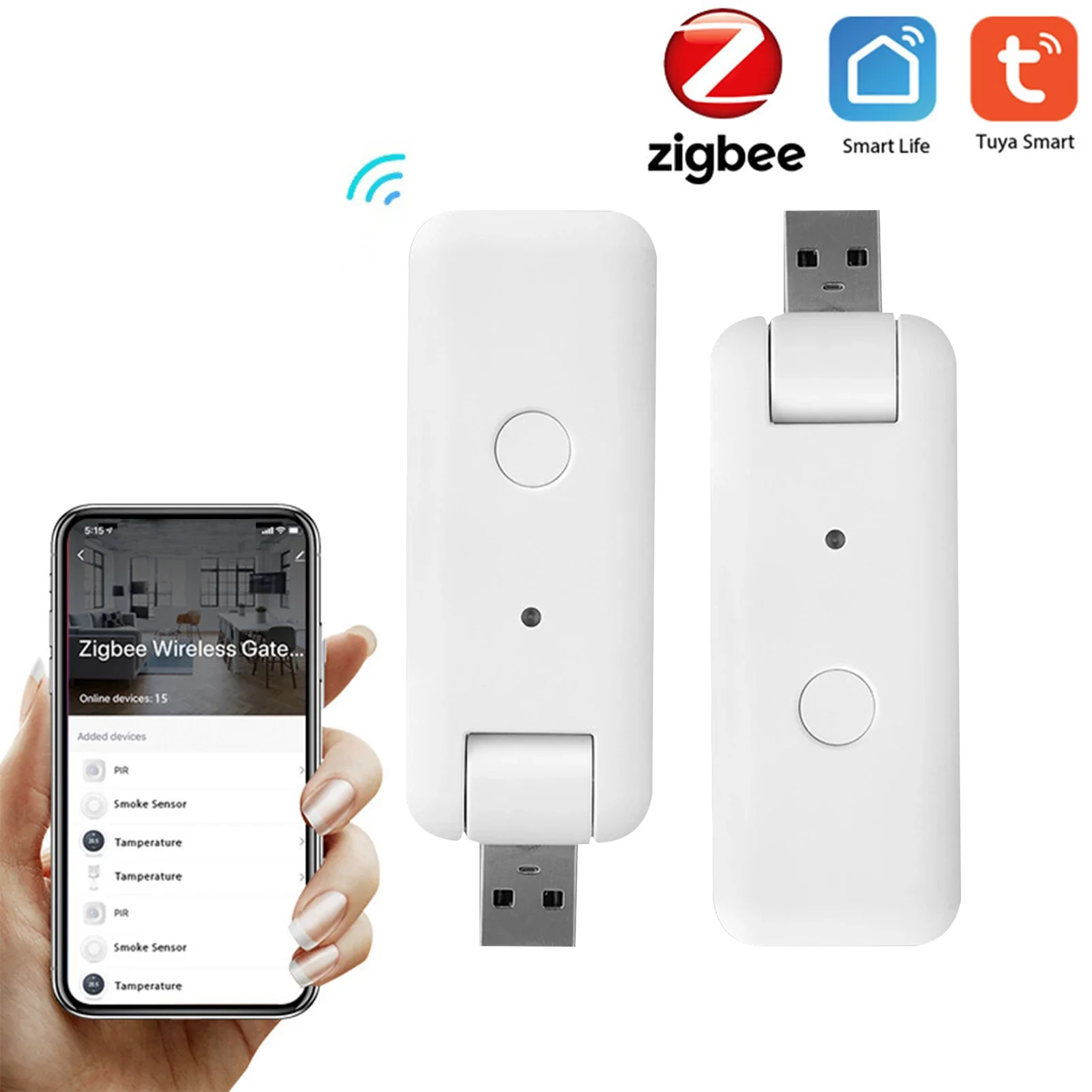 Tuya ZigBee Gateway USB ZigBee Wireless Hub Control Smart Home Bridge Control Compatible with Alexa Google Home
Tuya ZigBee Gateway USB ZigBee Wireless Hub Control Smart Home Bridge Control Compatible with Alexa Google Home
