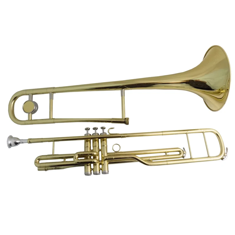 C Key Piston Trombone with Case Mouthpiece Yellow Brass Customized Trombones Lacquer Wind Musical Instruments Trombone De Vara 
C Key Piston Trombone with Case Mouthpiece Yellow Brass Customized Trombones Lacquer Wind Musical Instruments Trombone De Vara