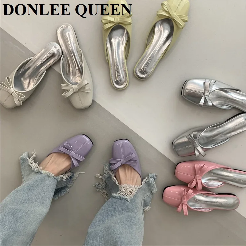 Women Slippers Female Bow Tie Mule Shoes Fashion Flat Outdoor Flip Flops Elegant Square Toe Ladies Slide Sliver Zapatillas Mujer
Women Slippers Female Bow Tie Mule Shoes Fashion Flat Outdoor Flip Flops Elegant Square Toe Ladies Slide Sliver Zapatillas Mujer