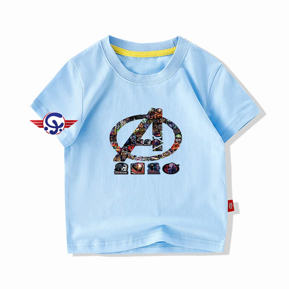 Avengers cotton color letter printing Kids unisex T Shirt Summer Child Clothes Personalized Toddler Baby 2-12 Age Shirt Clothing
Avengers cotton color letter printing Kids unisex T Shirt Summer Child Clothes Personalized Toddler Baby 2-12 Age Shirt Clothing