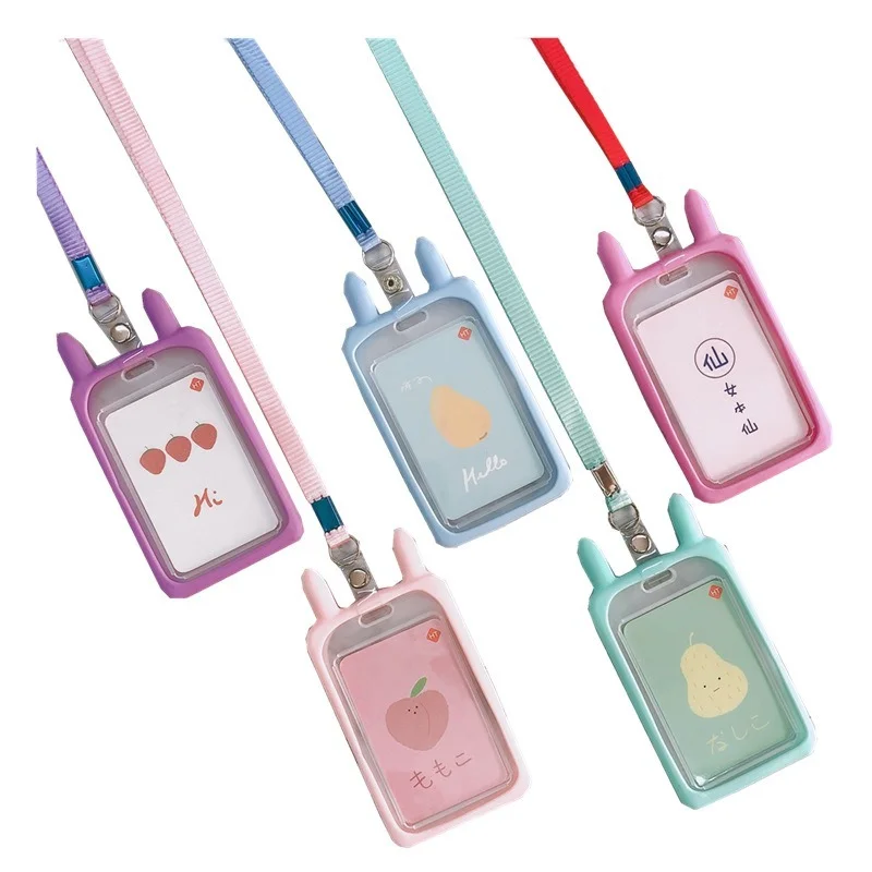 New Cute Cartoon Silica Gel Card Case Business Credit Card Badge Holders Protector Cover Bus ID Card Holders Neck Strap Lanyard
New Cute Cartoon Silica Gel Card Case Business Credit Card Badge Holders Protector Cover Bus ID Card Holders Neck Strap Lanyard