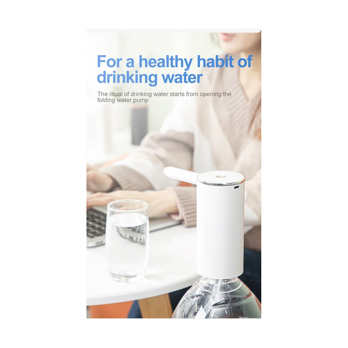 Бесшумный диспенсер для воды, Домашний Складной водяной насос, перезаряжаемый, белый цвет
Бесшумный диспенсер для воды, Домашний Складной водяной насос, перезаряжаемый, белый цвет