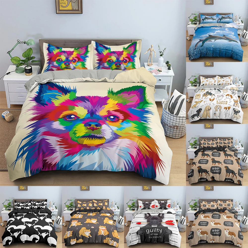 Animals Bedding Set Dog Duvet Cover Quilt Cover With Pillowcase Twin Queen Size Bedroom Comforter Covers Home Textile 2/3PCS
Animals Bedding Set Dog Duvet Cover Quilt Cover With Pillowcase Twin Queen Size Bedroom Comforter Covers Home Textile 2/3PCS