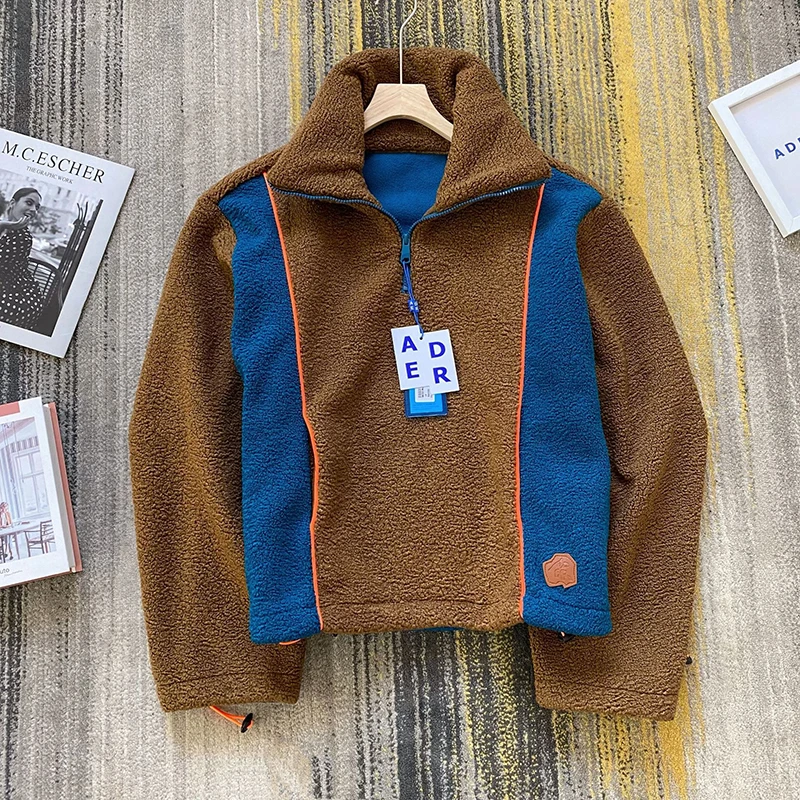 ADER ERROR Jacket Lamb Wool Fleece Contrast Color Stitching Men Women 1:1 Ader Erro Oversize Casual Jacket
ADER ERROR Jacket Lamb Wool Fleece Contrast Color Stitching Men Women 1:1 Ader Erro Oversize Casual Jacket
