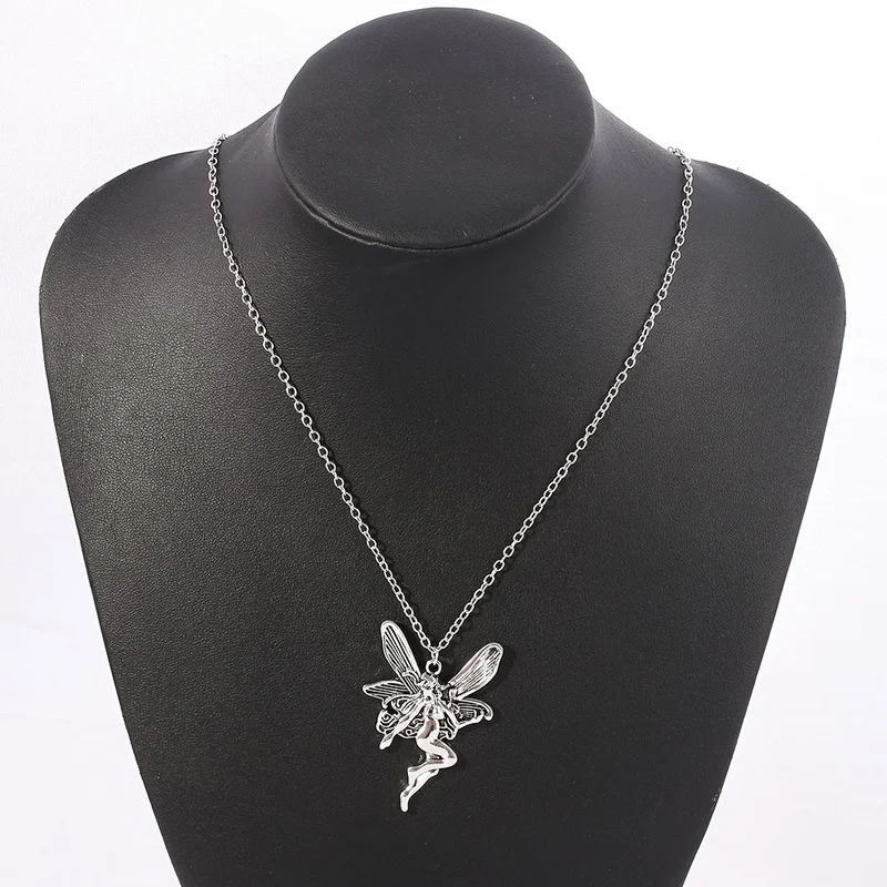 Vintage Fashion Statement Angel Fairy Pendant Necklace Ladies Cross Chain Necklace Jewelry Punk Gothic Witchcraft Accessories
Vintage Fashion Statement Angel Fairy Pendant Necklace Ladies Cross Chain Necklace Jewelry Punk Gothic Witchcraft Accessories