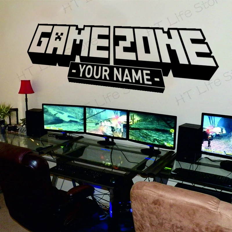 Custom Name Entertainment Gamer Vinyl Wall Sticker Game Room For Kids Room Decoration Wall Murals Boys Room Decor Gaming Poster
Custom Name Entertainment Gamer Vinyl Wall Sticker Game Room For Kids Room Decoration Wall Murals Boys Room Decor Gaming Poster
