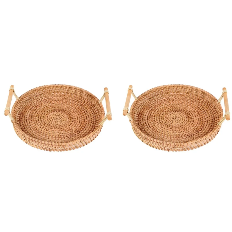 2X Rattan Bread Basket Round Woven Tea Tray With Handles For Serving Dinner Parties Coffee Breakfast (8.7 Inches)
2X Rattan Bread Basket Round Woven Tea Tray With Handles For Serving Dinner Parties Coffee Breakfast (8.7 Inches)