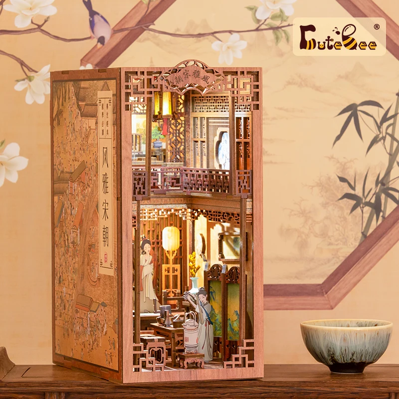 CUTEBEE DIY Book Nook Kit Mini House with Furniture Touch Light Elegant Song Dynasty Chinese Culture 3D Bookend for Adult Gifts
CUTEBEE DIY Book Nook Kit Mini House with Furniture Touch Light Elegant Song Dynasty Chinese Culture 3D Bookend for Adult Gifts