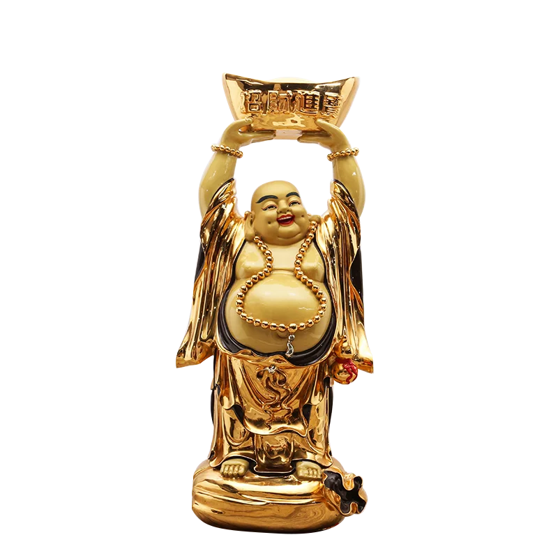Pure copper gilded Maitreya Buddha standing with Yuanbao big belly Buddha laughing at Buddha
Pure copper gilded Maitreya Buddha standing with Yuanbao big belly Buddha laughing at Buddha