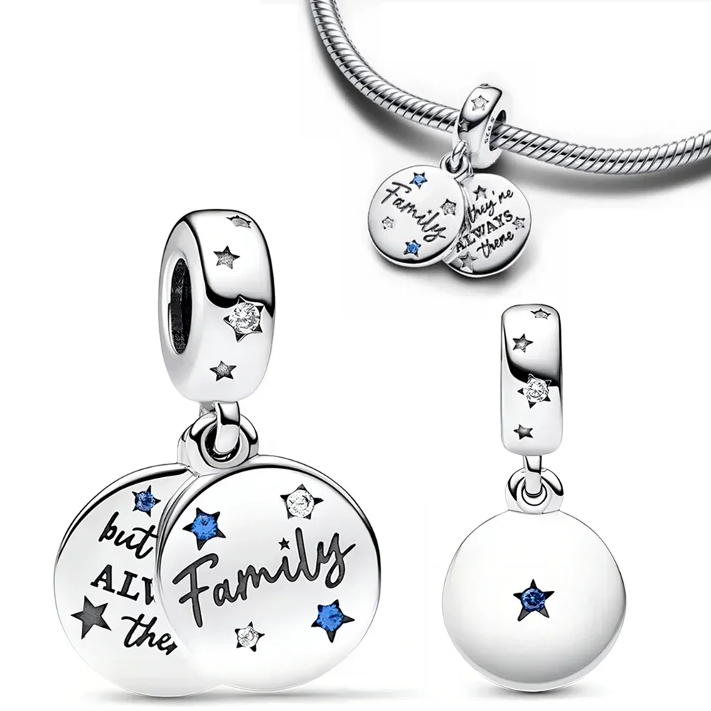 925 Silver Family Love Double Dangle Charm Fit Original Pandora 925 Bracelet Pendant Beads for Women Fine Jewelry Gift Making
925 Silver Family Love Double Dangle Charm Fit Original Pandora 925 Bracelet Pendant Beads for Women Fine Jewelry Gift Making