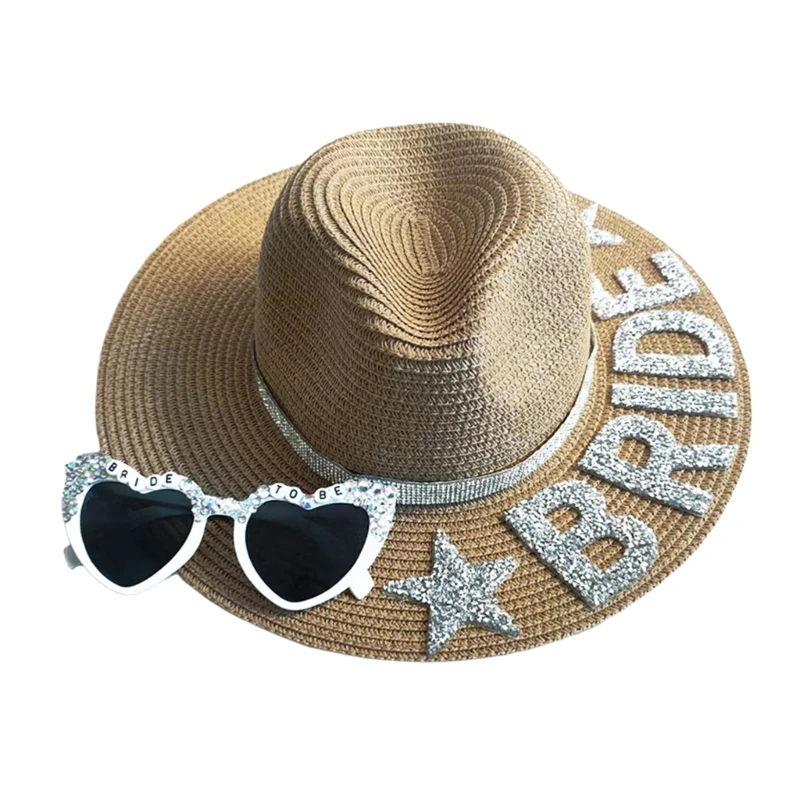 Wedding Straw Hat Sunglasses for Honeymoon Bachelorette Party Supplies Engagement Decorations Bridal Shower 
Wedding Straw Hat Sunglasses for Honeymoon Bachelorette Party Supplies Engagement Decorations Bridal Shower