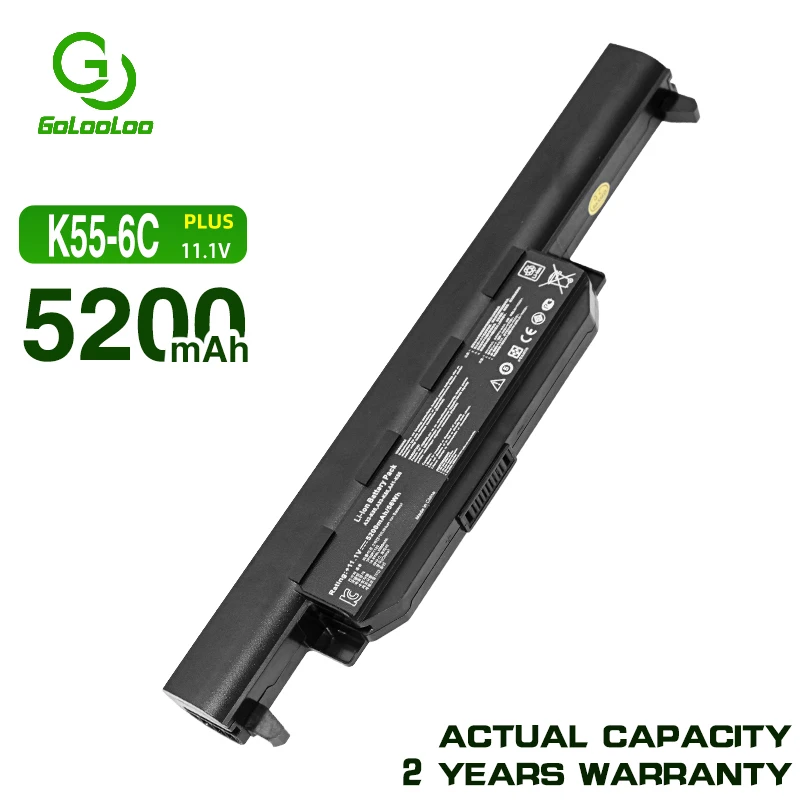 Golooloo 5200mAh A32-K55 Аккумулятор для ноутбука ASUS X45 X45A X45C X45V X45U X55 X55A X55C X55U X55V X75 X75A X75VD U57A U57VD
Golooloo 5200mAh A32-K55 Аккумулятор для ноутбука ASUS X45 X45A X45C X45V X45U X55 X55A X55C X55U X55V X75 X75A X75VD U57A U57VD