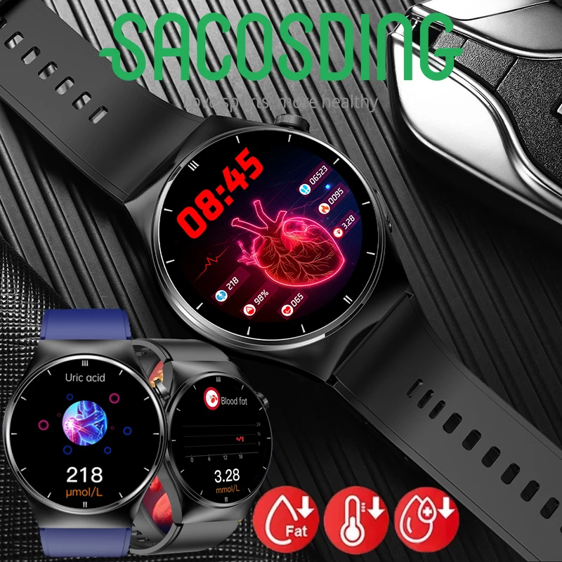 Dual Probe Laser Health Therapy Blood Glucose Blood Lipid Blood Pressure Uric Acid Smart Watch For Men Bluetooth Call Smartwatch
Dual Probe Laser Health Therapy Blood Glucose Blood Lipid Blood Pressure Uric Acid Smart Watch For Men Bluetooth Call Smartwatch