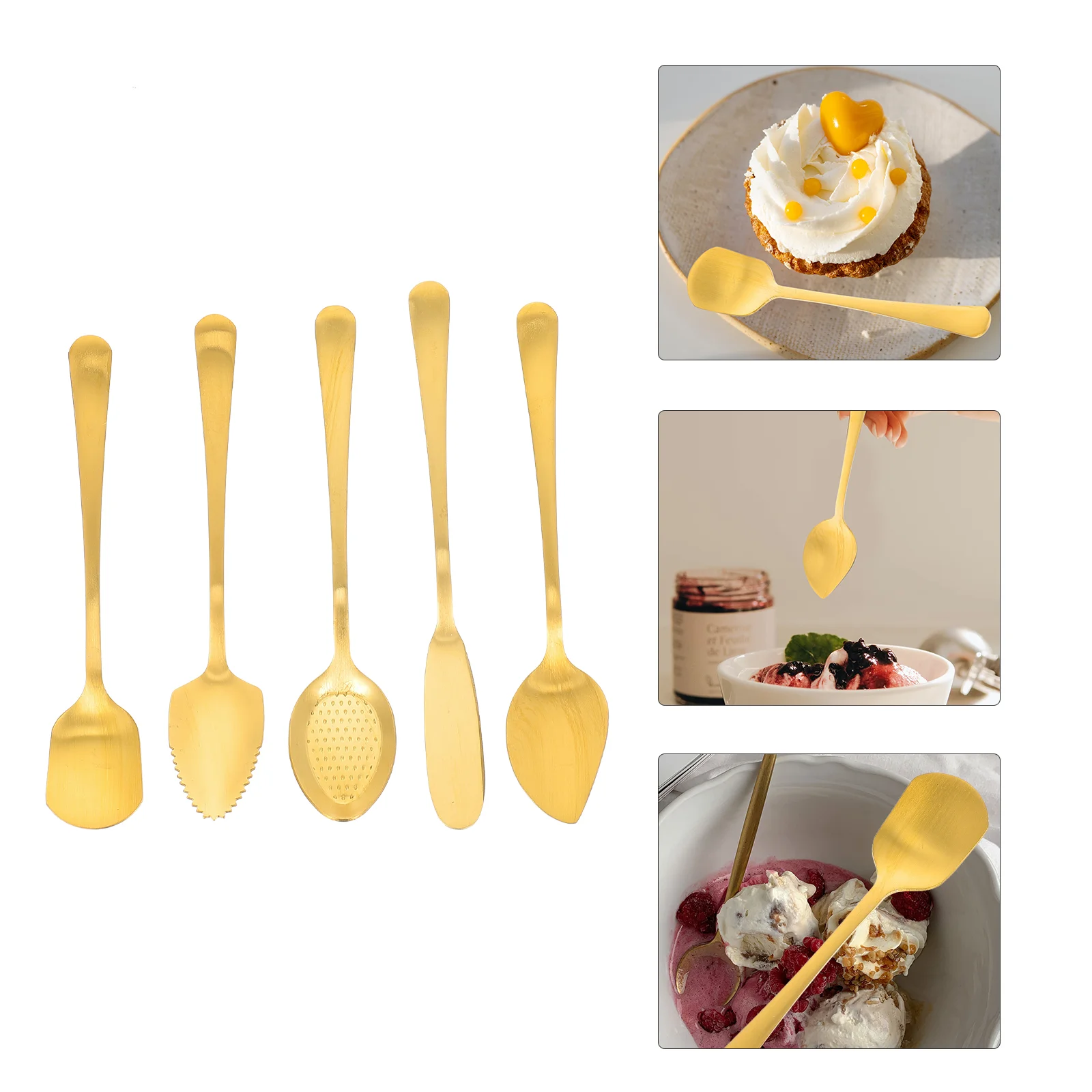 1 Set Spoons Dessert Spoons Set Birthday Cake Spoon Kit Dessert Spoons Stainless Coffee Spoon for Bakery Kitchen Canteen Dessert
1 Set Spoons Dessert Spoons Set Birthday Cake Spoon Kit Dessert Spoons Stainless Coffee Spoon for Bakery Kitchen Canteen Dessert