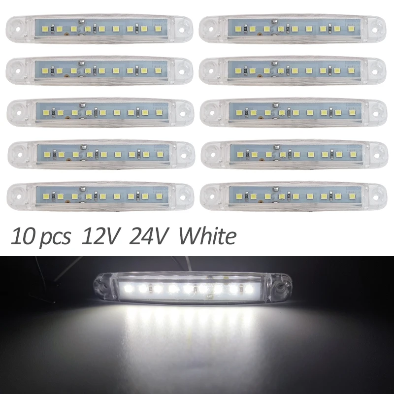 10PCS 9 LED 12V 24V LED Clearence Light Front Rear Side Marker Indicators Light for Scania Truck Accessories Car Bus Trailer Van
10PCS 9 LED 12V 24V LED Clearence Light Front Rear Side Marker Indicators Light for Scania Truck Accessories Car Bus Trailer Van