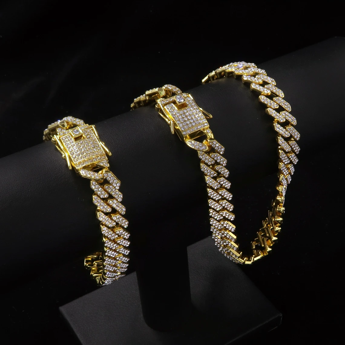 New Cuban Link Chain Neckalce Bracelet For Men 12MM Rose Gold Silver Pave Setting Rhinestone Iced Out Bling Male Jewelry Set
New Cuban Link Chain Neckalce Bracelet For Men 12MM Rose Gold Silver Pave Setting Rhinestone Iced Out Bling Male Jewelry Set