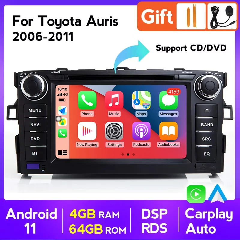 Автомобильный радиоприемник 7 ''Android 11 для Toyota Auris 2006 2007 2008 2009 2010 2011 GPS навигация мультимедийный DVD-плеер WIFI Carpaly Auto
Автомобильный радиоприемник 7 ''Android 11 для Toyota Auris 2006 2007 2008 2009 2010 2011 GPS навигация мультимедийный DVD-плеер WIFI Carpaly Auto