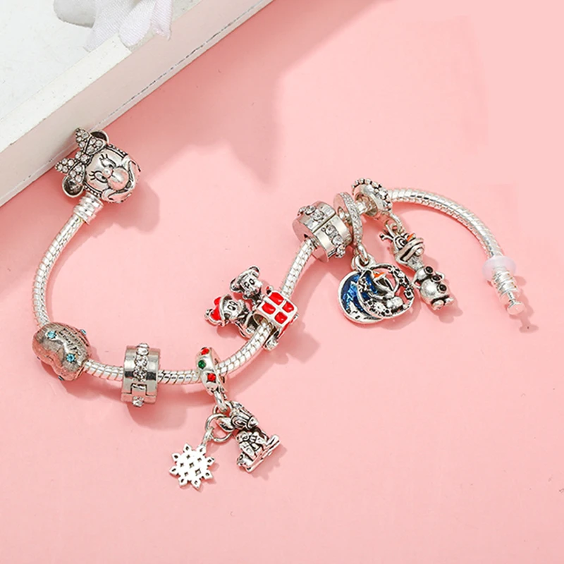 Cute Mickey Minnie Mouse Bracelet Men Merry Christmas Squirrel Charms Disney Frozen Olaf Pendant DIY Jewelry for Women Xmas Gift
Cute Mickey Minnie Mouse Bracelet Men Merry Christmas Squirrel Charms Disney Frozen Olaf Pendant DIY Jewelry for Women Xmas Gift