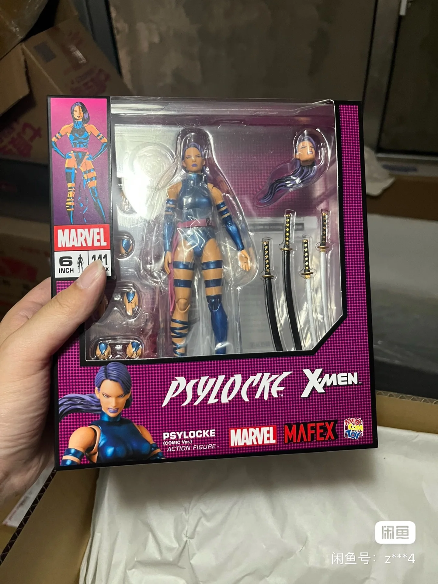В наличии 1/12 6-дюймовый Marvel Mafex No.141 Psylocke Comic Ver оригинальные аниме-фигурки модель