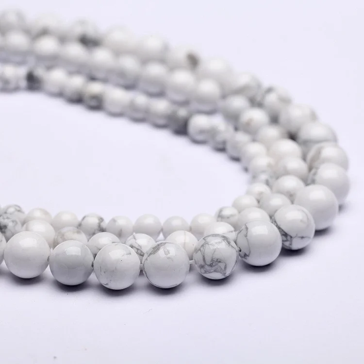 Fahsion Trend Natural White Howlite Stone Round Loose Spacer Bead For Jewelry Making Bracelet DIY Earring Accessories Gift Girl
Fahsion Trend Natural White Howlite Stone Round Loose Spacer Bead For Jewelry Making Bracelet DIY Earring Accessories Gift Girl