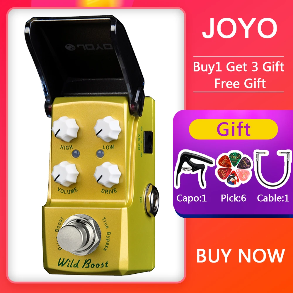 

JOYO JF-302 Wild Boost Pedal Guitar Pedal with High Low EQ Adjust Overload Effect Dirty and Unrefined Sound True Bypass