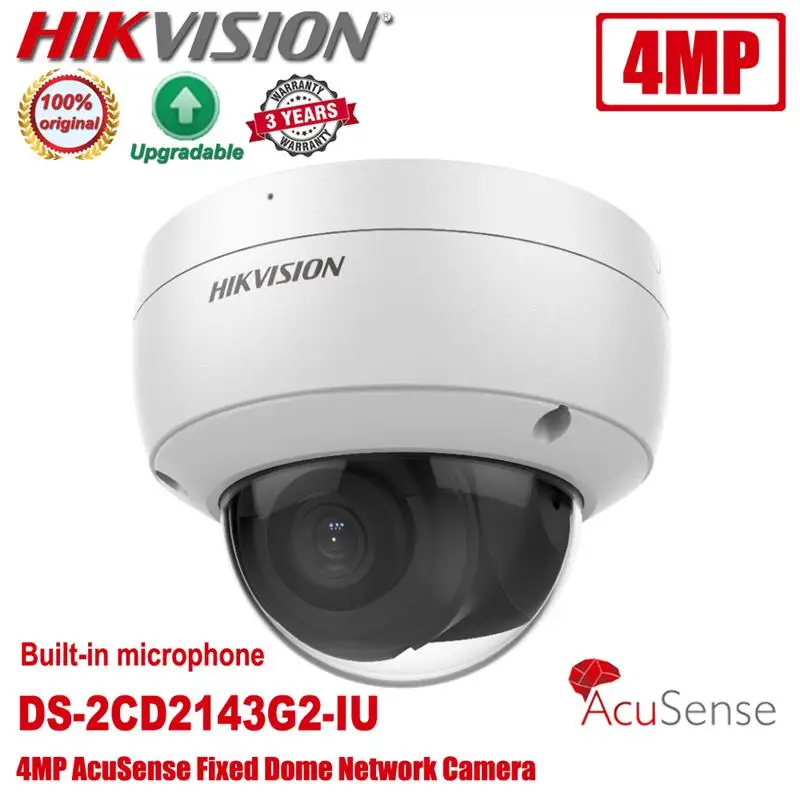 Hikvision DS-2CD2143G2-IU 4MP POE IR IP67 IK10 AcuSense Встроенный микрофон Фиксированная купольная сетевая камера глубокое обучение
Hikvision DS-2CD2143G2-IU 4MP POE IR IP67 IK10 AcuSense Встроенный микрофон Фиксированная купольная сетевая камера глубокое обучение