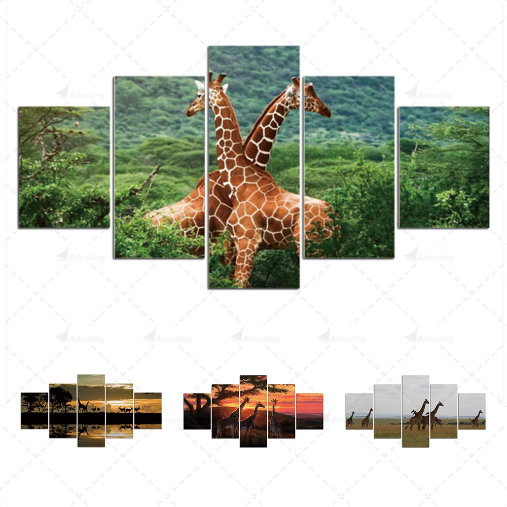 Giraffe Forest Animal Canvas Painting 5 Pieces HD Print Poster Picture Wall Art Home Decoration for Living Room
Giraffe Forest Animal Canvas Painting 5 Pieces HD Print Poster Picture Wall Art Home Decoration for Living Room