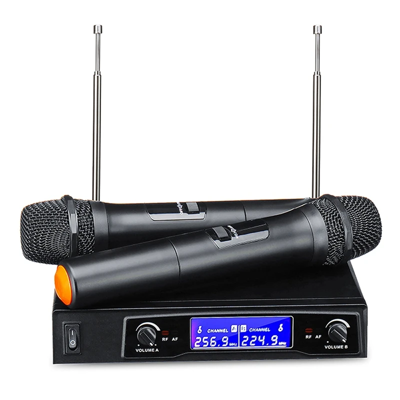 Microphone 2 Channel Cordless Dual Digital LCD Display Microphone System Kit For Party US Plug
Microphone 2 Channel Cordless Dual Digital LCD Display Microphone System Kit For Party US Plug