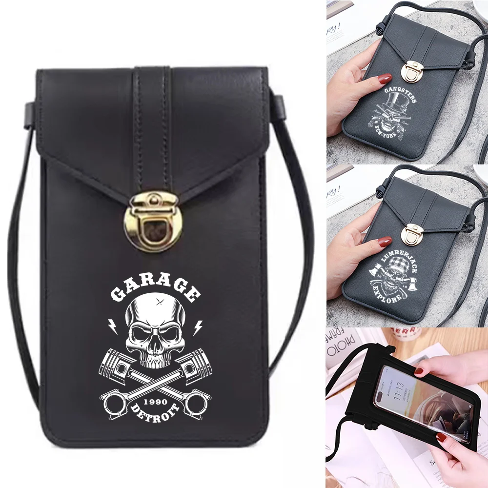 Women Small Mobile Touch Screen Phone Bags Pu Leather Shoulder Crossbody Bag Card Holder Coin Purse Wallets Skull Print Handbags
Women Small Mobile Touch Screen Phone Bags Pu Leather Shoulder Crossbody Bag Card Holder Coin Purse Wallets Skull Print Handbags