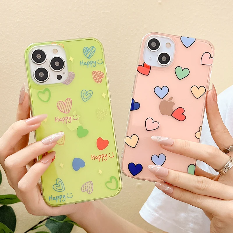 INS Happy Smile Love Heart Pattern Case For iPhone 14 13 12 11 Pro Max XS XR X 7 8 Plus SE Soft Silicone IMD Couple Back Cover
INS Happy Smile Love Heart Pattern Case For iPhone 14 13 12 11 Pro Max XS XR X 7 8 Plus SE Soft Silicone IMD Couple Back Cover