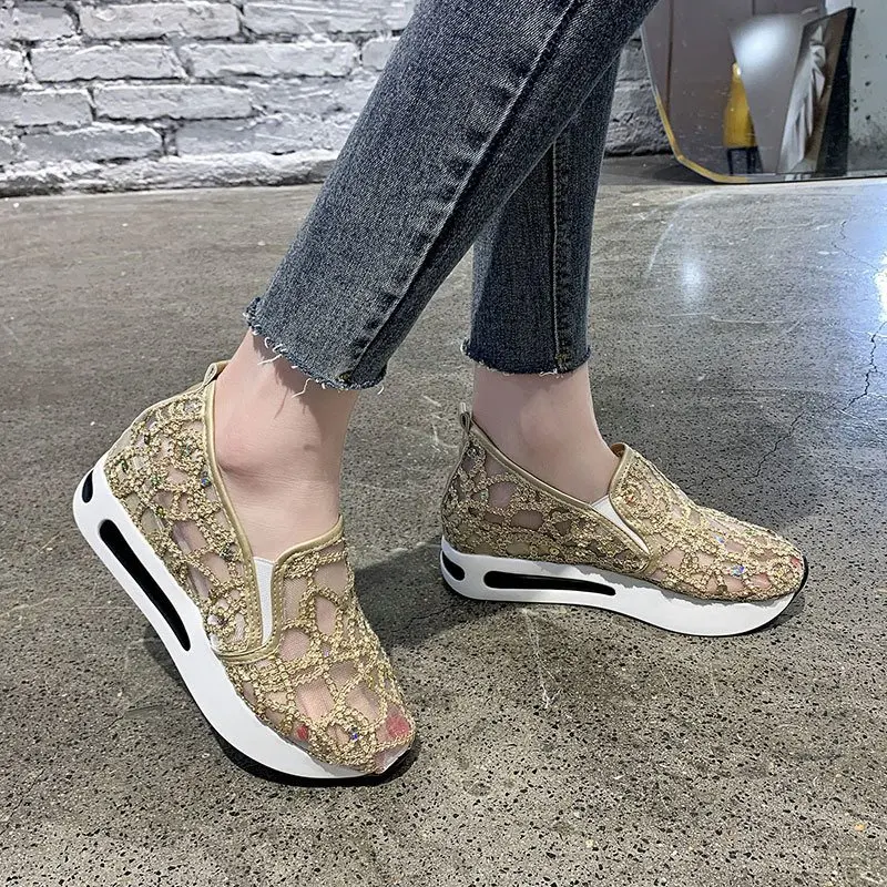 Wedge Sneakers Women Height Increasing Shoes Casual Walking Summer Breathable Mesh Platform Zapatillas Mujer
Wedge Sneakers Women Height Increasing Shoes Casual Walking Summer Breathable Mesh Platform Zapatillas Mujer