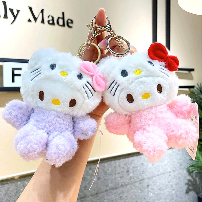 Kawaii Sanrio Keychain Purple Pink Hello Kitty Plush Plushies Doll Keyring Women Bag Pendant Accessories Toy Girl Birthday Gift
Kawaii Sanrio Keychain Purple Pink Hello Kitty Plush Plushies Doll Keyring Women Bag Pendant Accessories Toy Girl Birthday Gift