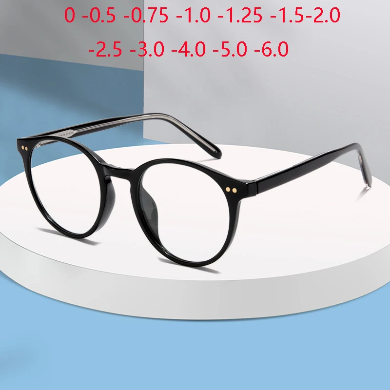 GSBJXZ Black Frame Blue Light Blocking Round Nearsighted Glasses For Women Student Prescription Spectacles 0 -0.5 -0.75 To -6.0
GSBJXZ Black Frame Blue Light Blocking Round Nearsighted Glasses For Women Student Prescription Spectacles 0 -0.5 -0.75 To -6.0