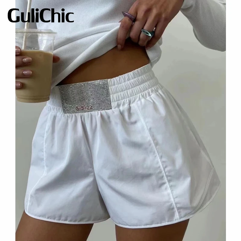 2,3 GuliChic женские черно-белые темпераментные удобные повседневные шорты Стразы с надписью
2,3 GuliChic женские черно-белые темпераментные удобные повседневные шорты Стразы с надписью