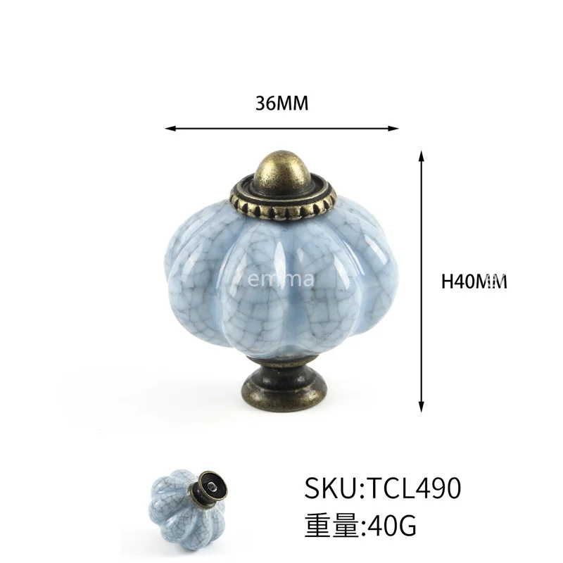 Синяя трещина, ручка ящика в виде тыквы, керамическая круглая мебельная ручка для двери шкафа, шкаф, ручки для детской комнаты
Синяя трещина, ручка ящика в виде тыквы, керамическая круглая мебельная ручка для двери шкафа, шкаф, ручки для детской комнаты