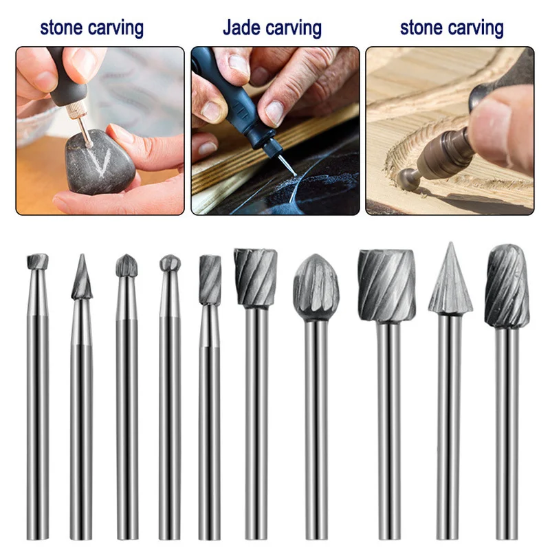 New Electric Grinding 10pcs 1/8" Shank Tungsten Carbide Milling Cutter Rotary Tool Burr Double Diamond Cut Rotary Dremel Tools
New Electric Grinding 10pcs 1/8" Shank Tungsten Carbide Milling Cutter Rotary Tool Burr Double Diamond Cut Rotary Dremel Tools