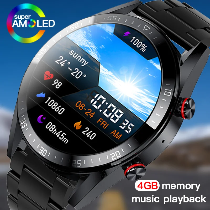New AMOLED Smart Watch Men Always On Display The Time Bluetooth Answer Call 4G Memory Local Music Playback Waterproof Smartwatch
New AMOLED Smart Watch Men Always On Display The Time Bluetooth Answer Call 4G Memory Local Music Playback Waterproof Smartwatch