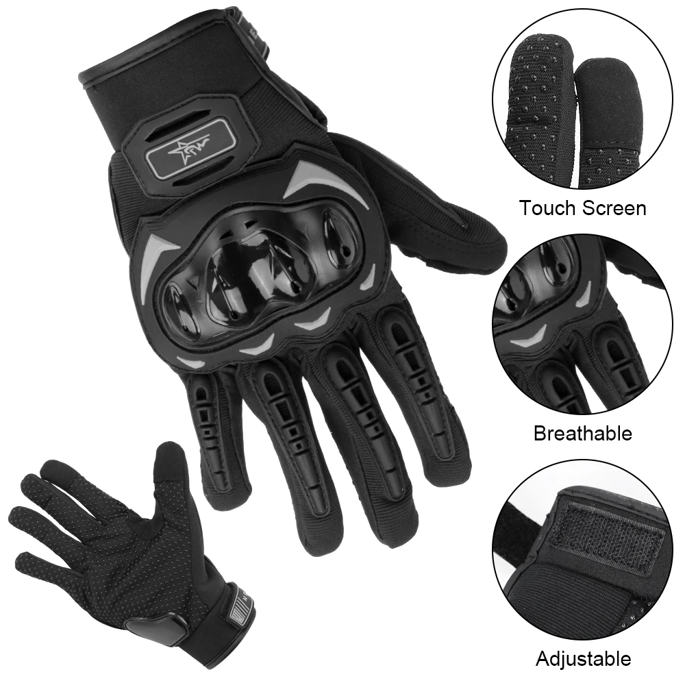 

Теплые и ветрозащитные гоночные перчатки, мотоциклетные перчатки с полным пальцем, сенсорный экран для спорта на открытом воздухе, защита, ...
