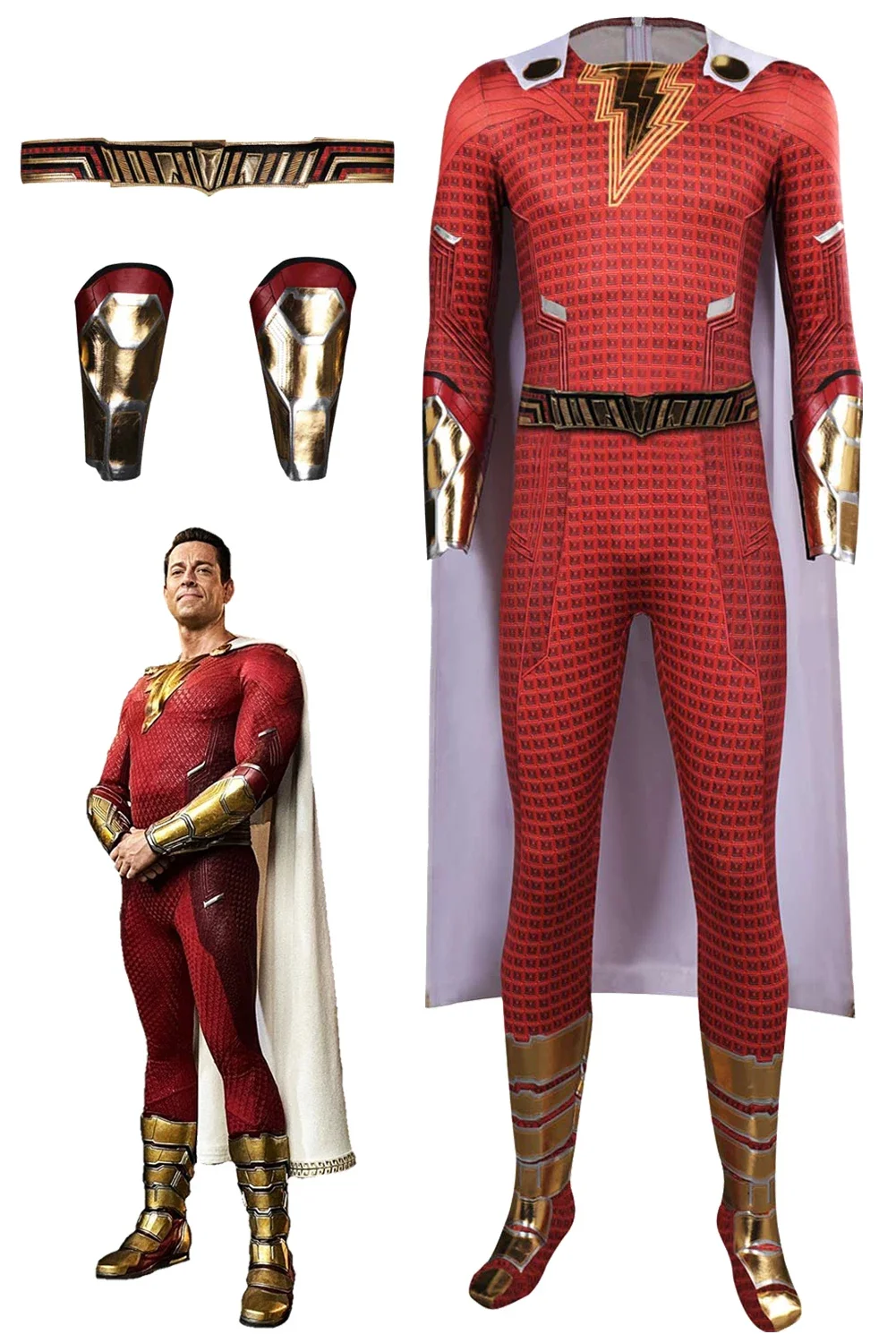 Металлик Shazam косплей мужской костюм фильм фурия боги Хэллоуин маскировка плащ-комбинезон супергерой ролевые фантастические наряды
Металлик Shazam косплей мужской костюм фильм фурия боги Хэллоуин маскировка плащ-комбинезон супергерой ролевые фантастические наряды