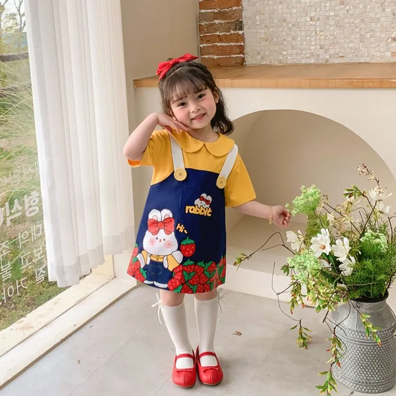 kids dress summer baby girls clothes cotton Cartoon printed strawberry rabbit pattern short sleeved dress
kids dress summer baby girls clothes cotton Cartoon printed strawberry rabbit pattern short sleeved dress