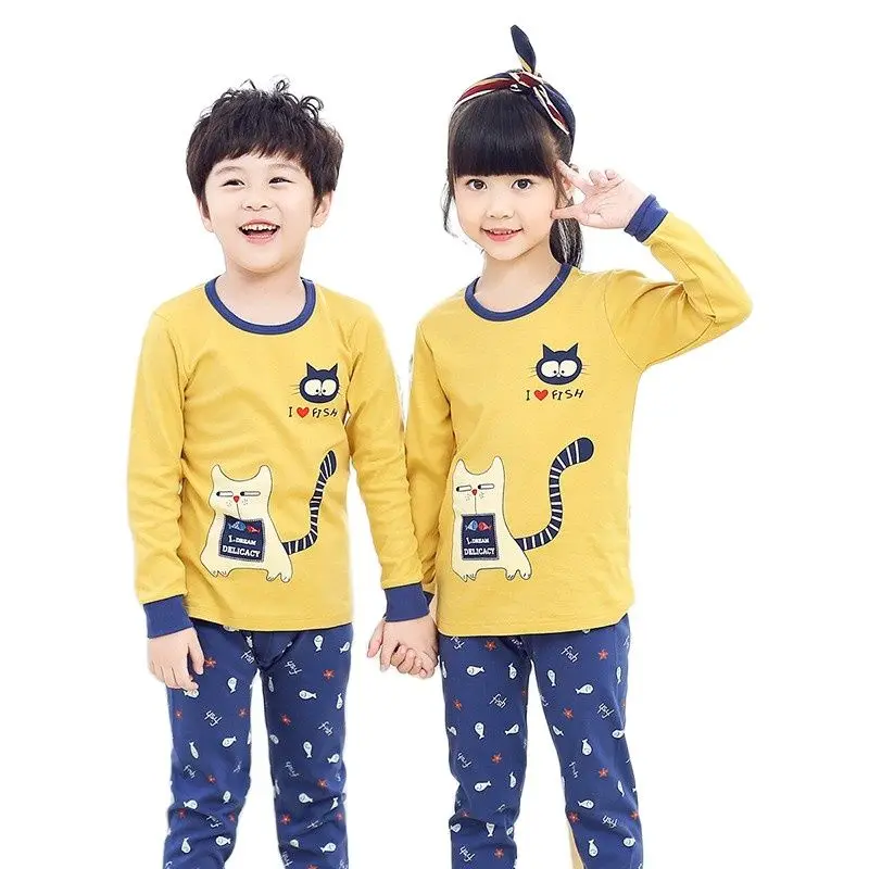 Autumn Boys Cotton Thermal Underwear Suit Kid Teen Girl Cartoon Pajama 2-Piece Set Winter Sleepwear Casual Home Wear New 2-12 Y
Autumn Boys Cotton Thermal Underwear Suit Kid Teen Girl Cartoon Pajama 2-Piece Set Winter Sleepwear Casual Home Wear New 2-12 Y