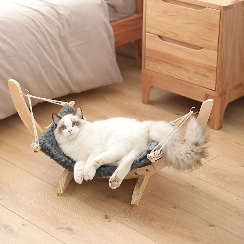 Hot selling pet travel swing bed hammock detachable wood handmade cat bed cat hammock
Hot selling pet travel swing bed hammock detachable wood handmade cat bed cat hammock