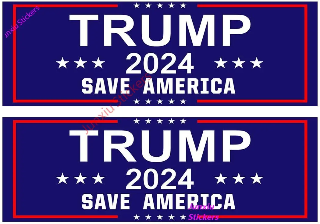 

2 Pcs Donald Trump 2024 Save America Vinyl Stickers Waterproof Decal for Car Trucks Bumper Window Jet Ski Laptop Helmet Decor