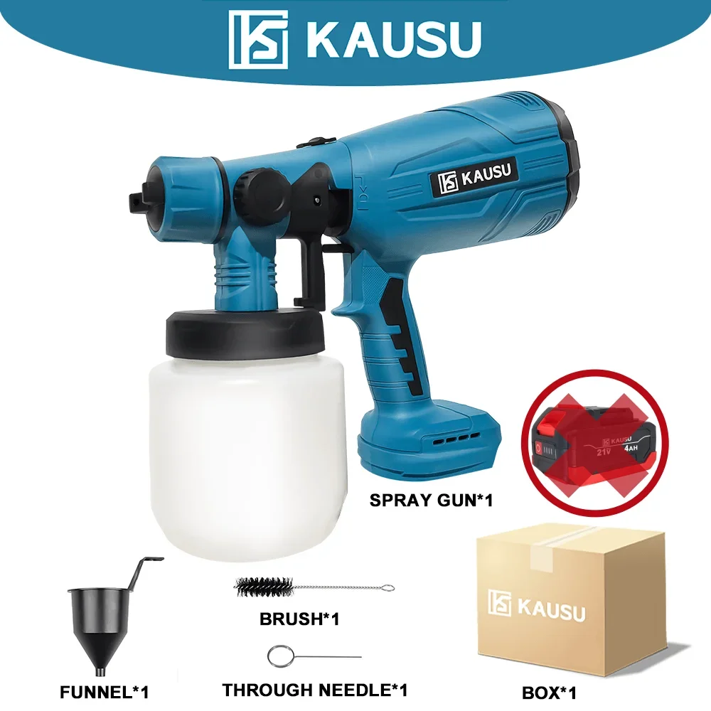 Беспроводной краскопульт KAUSU для батареи Makita 18 В
Беспроводной краскопульт KAUSU для батареи Makita 18 В