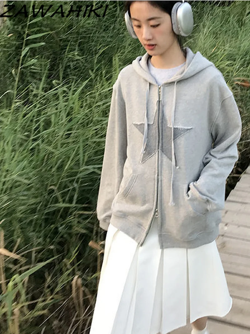 Zipper Up Hoodie Vintage Grunge Aesthetic Clothes Oversize Streetshirts Star Graphic Y2K Zipped Spring Autumn Coat Streetwear
Zipper Up Hoodie Vintage Grunge Aesthetic Clothes Oversize Streetshirts Star Graphic Y2K Zipped Spring Autumn Coat Streetwear