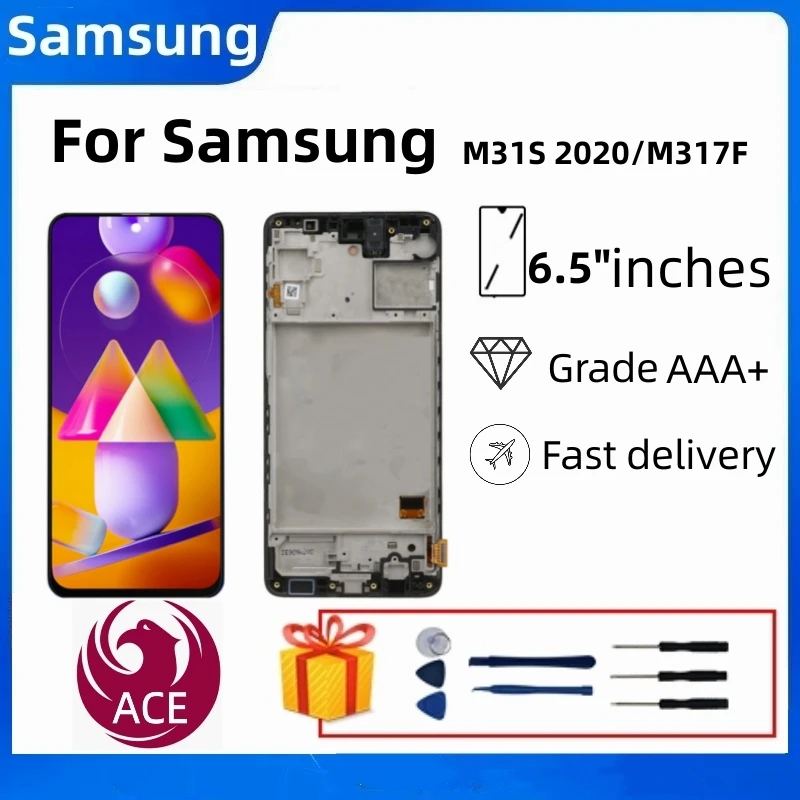 

6,5 "Оригинальный размер M31S ЖК-дисплей для Samsung Galaxy M31s SM-M317F M317F/DS ЖК-дисплей сенсорный экран дигитайзер в сборе панель