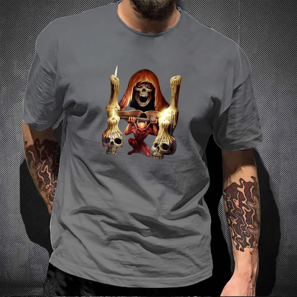 Four seasons fashion leisure sports outdoor street print skull crewneck adult large size short sleeve T-shirt loose quick dry
Four seasons fashion leisure sports outdoor street print skull crewneck adult large size short sleeve T-shirt loose quick dry