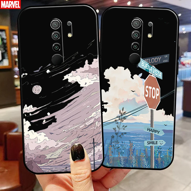 Hand Painting Landscape Phone Case For Xiaomi Redmi 9 Soft Liquid Silicon Black Silicone Cover Carcasa Funda
Hand Painting Landscape Phone Case For Xiaomi Redmi 9 Soft Liquid Silicon Black Silicone Cover Carcasa Funda